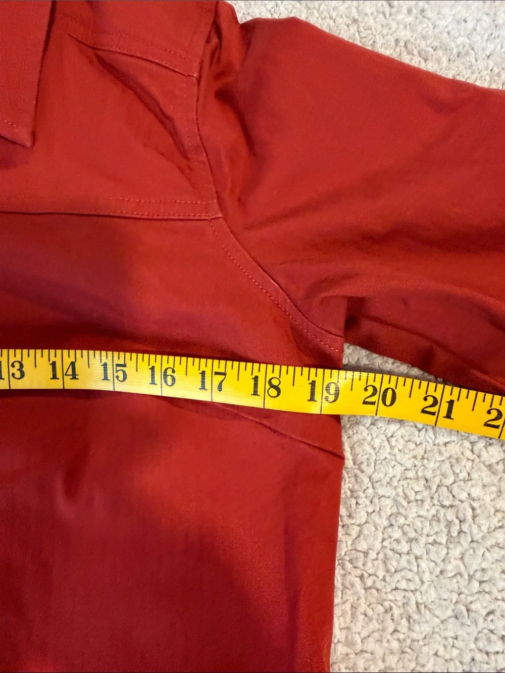 Denim&Co Red Orange Button-Front Jean Jacket Oversized XS (More S fit)